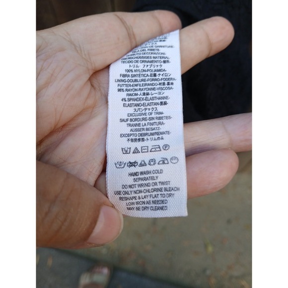 Free People Karlton Lace Cut Out Bodycon Sexy Goth Dark Dress Black‎ S - Picture 9 of 9